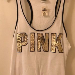 Vs pink bling tank top